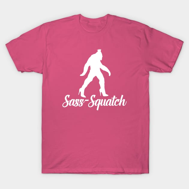 Sass Squatch white T-Shirt by AngryMongoAff